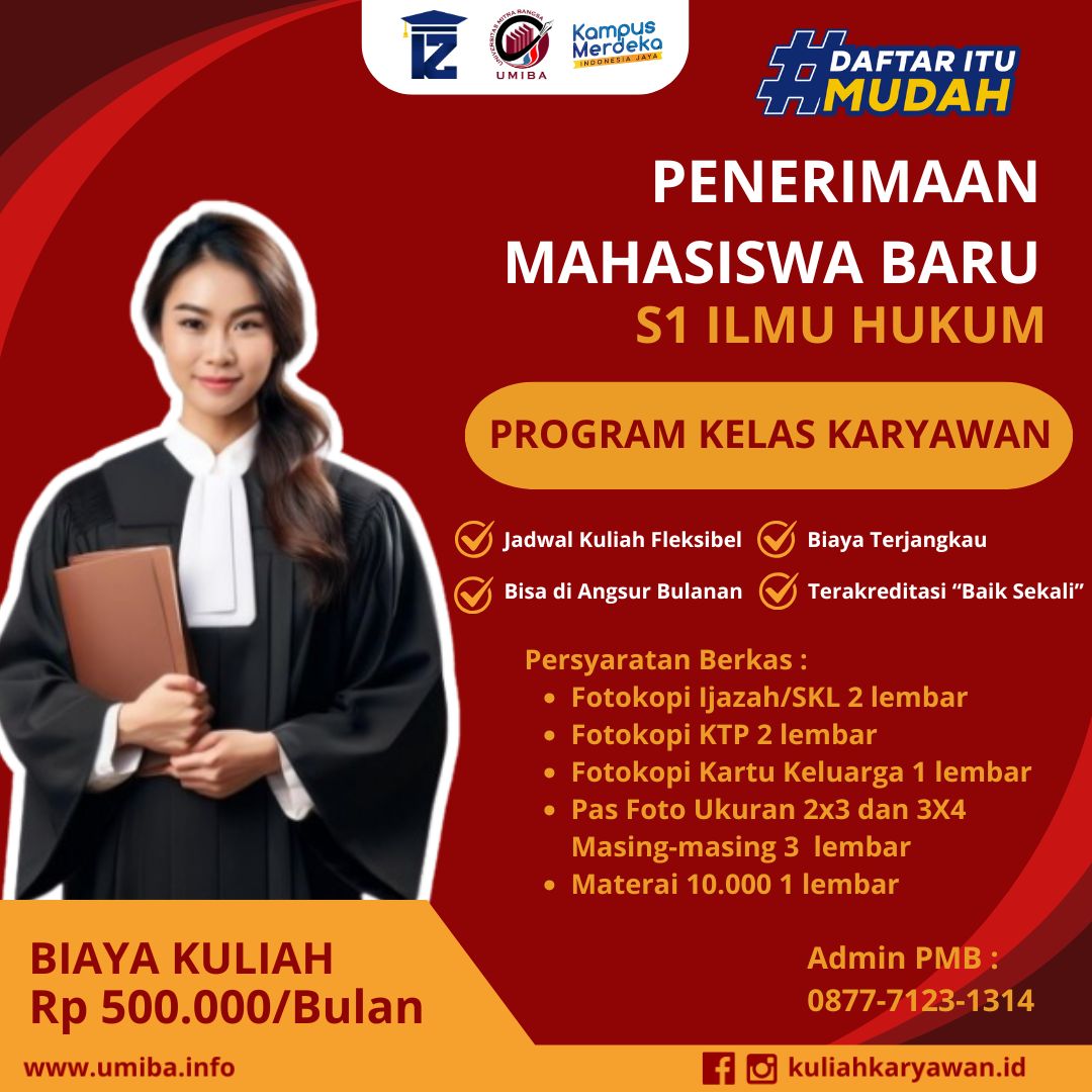 Kuliah S1 Ilmu Hukum di Universitas Mitra Bangsa K2