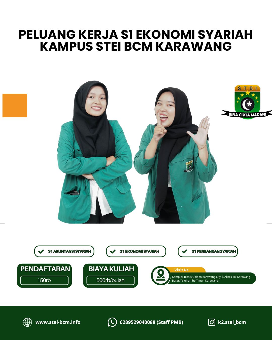 Peluang Kerja Jurusan S1 Ekonomi Syariah STEI BCM Karawang