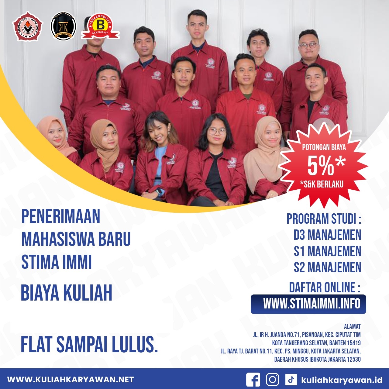 PMB 2023 Magister Manajemen Kelas Karyawan Kampus STIMA IMMI Jakarta