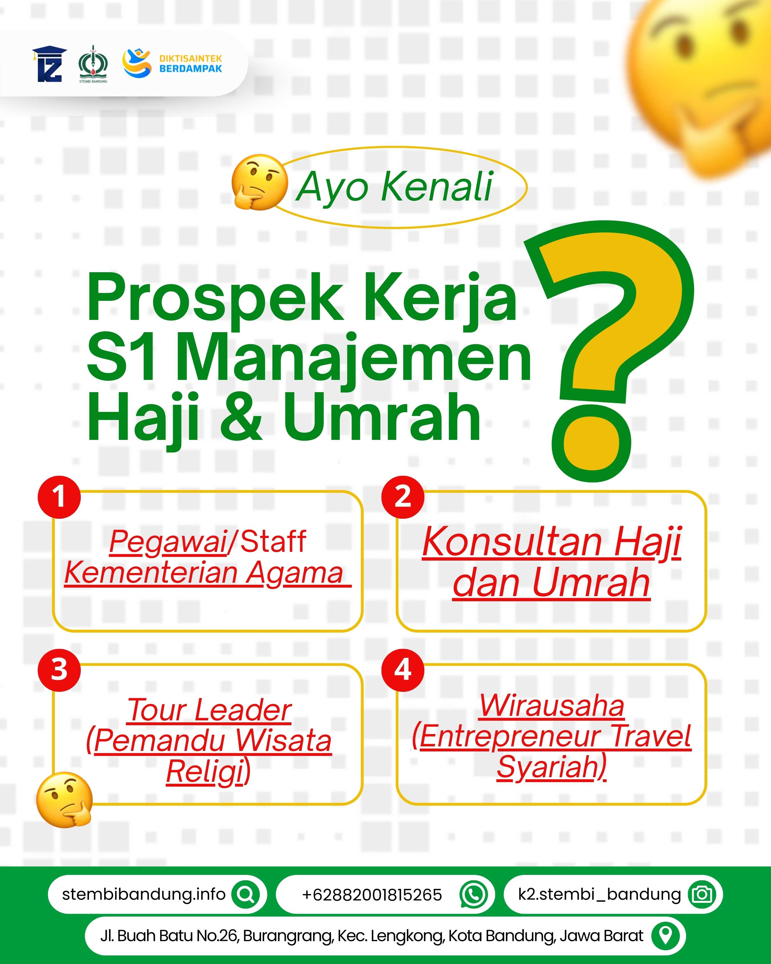 Kenali Prospek Kerja S1 Manajemen Haji dan Umrah STEMBI Bandung