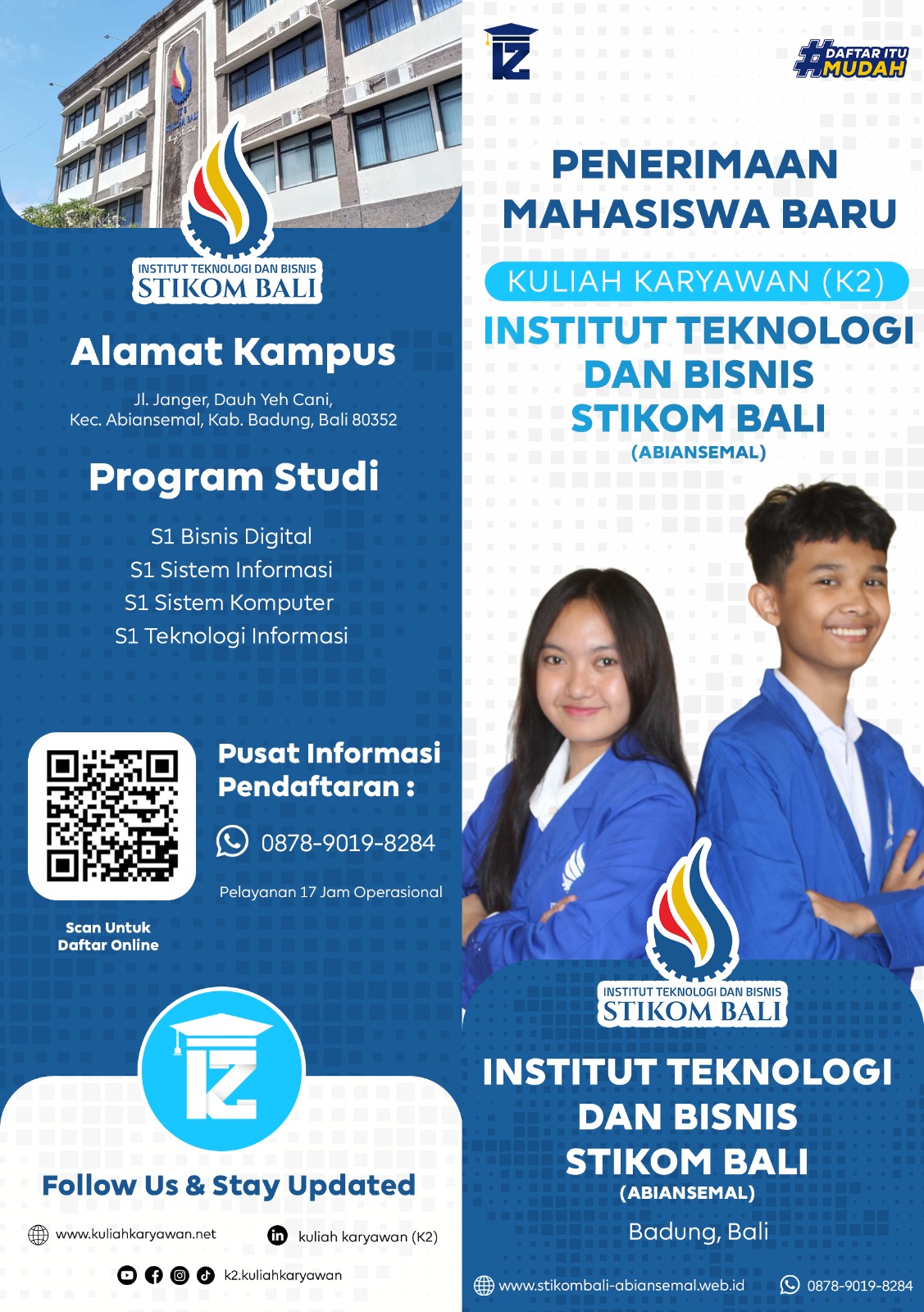 Penerimaan Mahasiswa Baru (PMB) ITB STIKOM Bali Abiansemal T.A 2026/2027