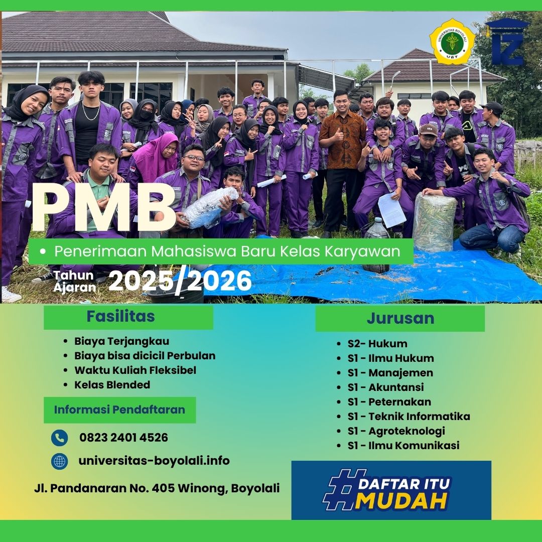 Jurusan Kuliah Kelas Karyawan di Universitas Boyolali