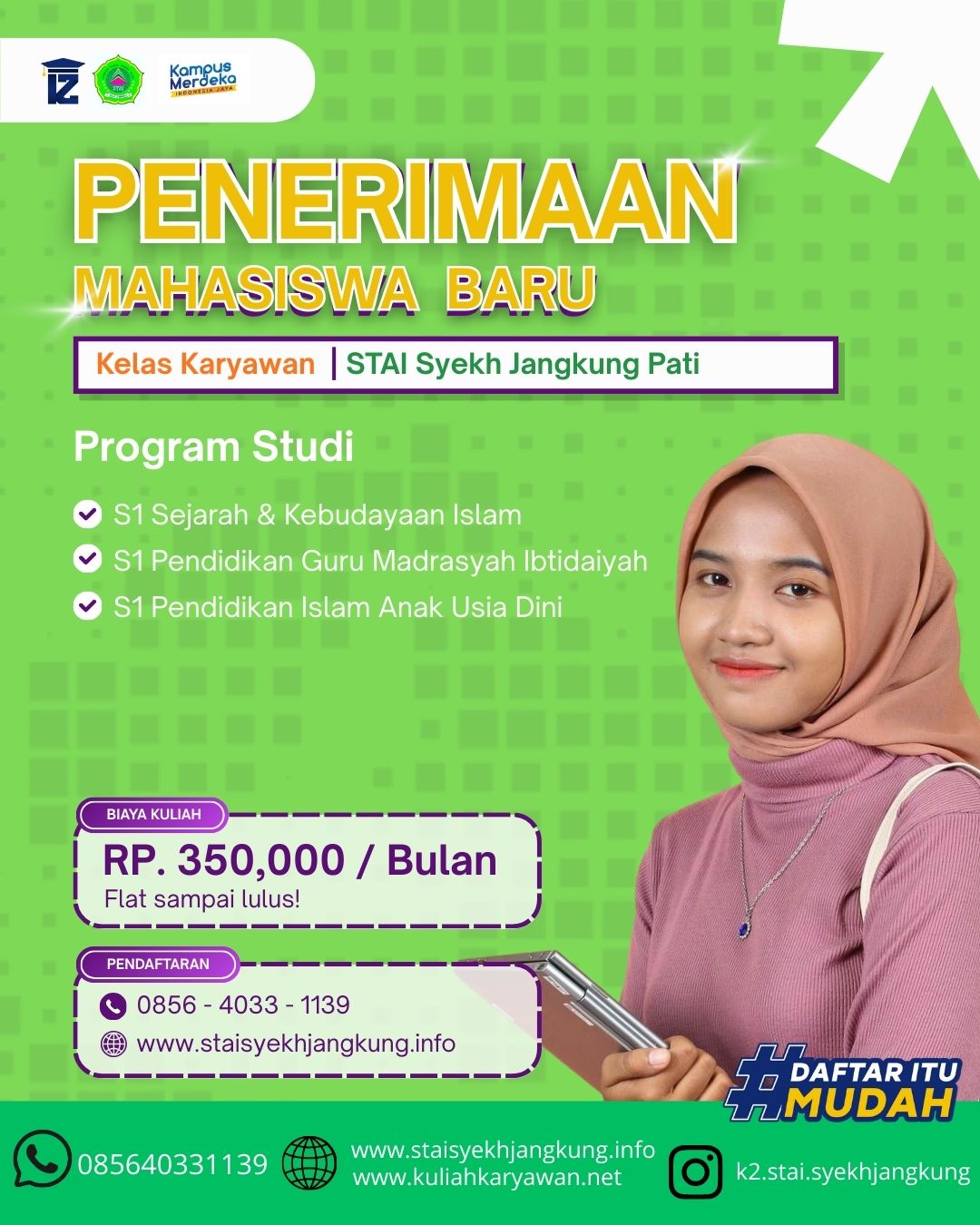 Penerimaan Mahasiswa Baru Kelas Karyawan STAI Syekh Jangkung Pati