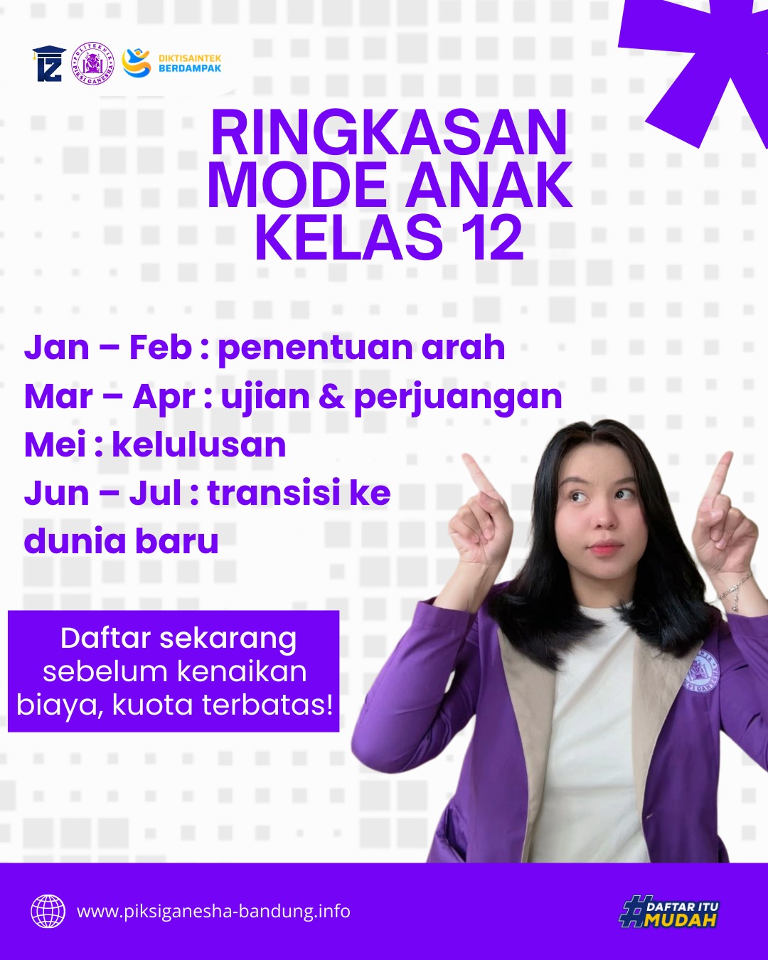 Jadwal Kuliah dan Informasi Pendaftaran di Politeknik Piksi Ganesha Bandung 2026