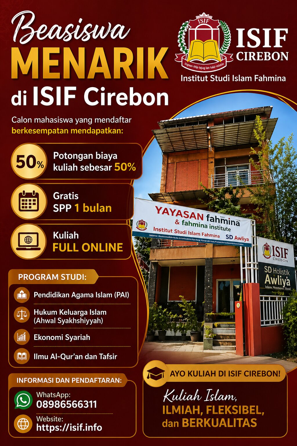 Beasiswa ISIF Cirebon Kesempatan Untuk Kuliah Hemat