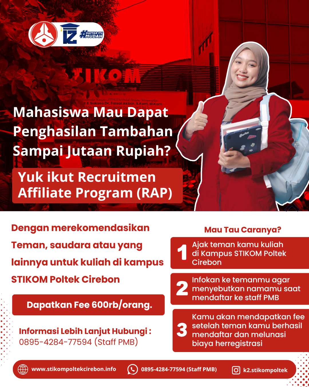 Kuliah di STIKOM Poltek Cirebon bisa dapat penghasilan tambahan 