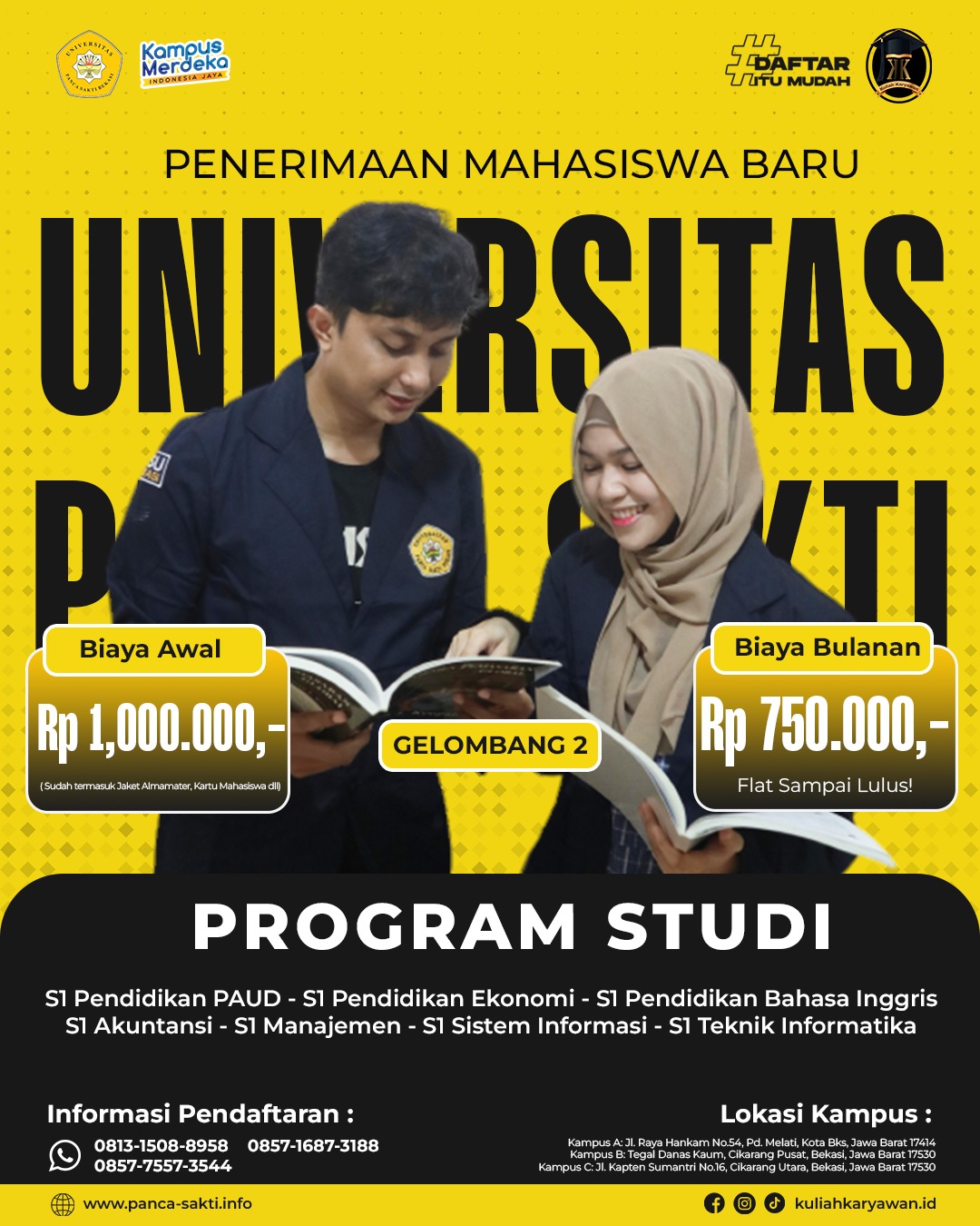 Dibuka Kembali Pendaftaran Gel 2 TA 2024 Universitas Panca Sakti