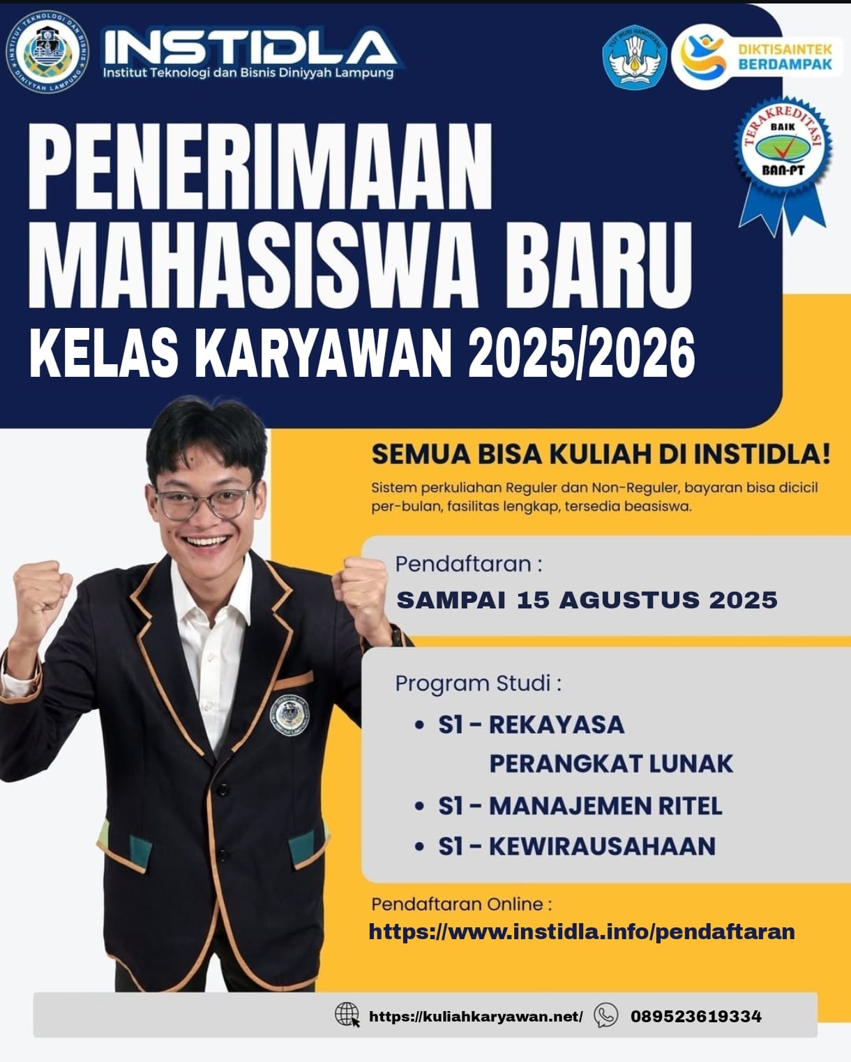 Pilihan Terbaik Bekerja Sambil Kuliah Di INSTIDLA Lampung