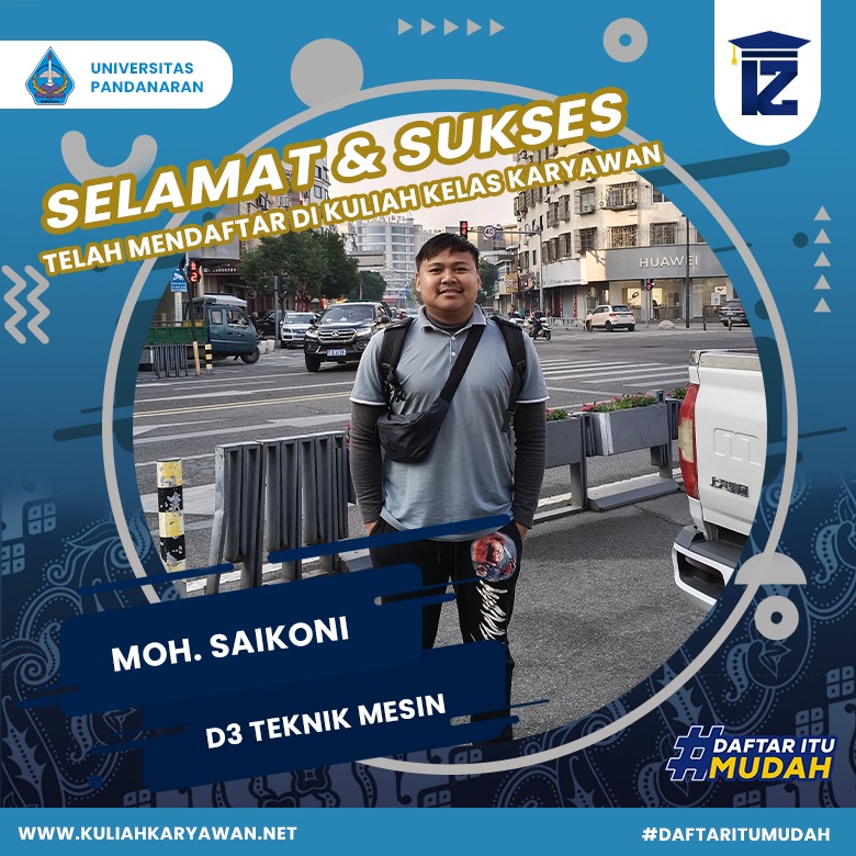 Selamat dan Sukses Telah mendaftar di kampus Universitas Pandanaran