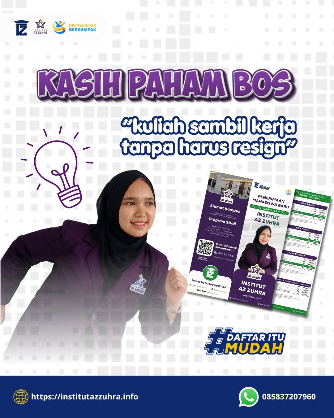 Daftar Di Institut Az Zuhra Yang Mau Kuliah Kelas Shift