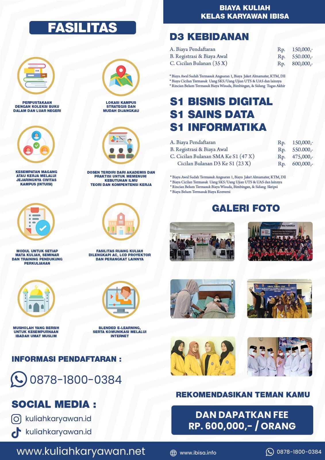 Daftar Kuliah Bisa Lewat Online Penerimaan Mahasiwa Baru Kampus IBISA Purowrejo