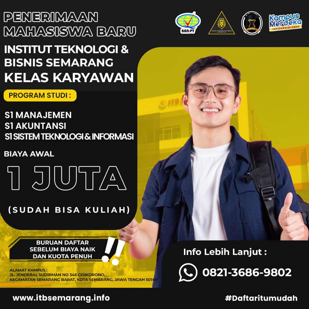 cara daftar kuliah di K2 ITB Semarang 