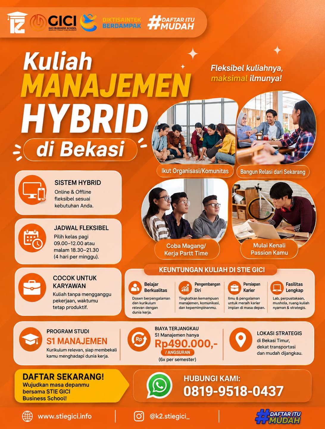 Kuliah Manajemen Hybrid di Bekasi