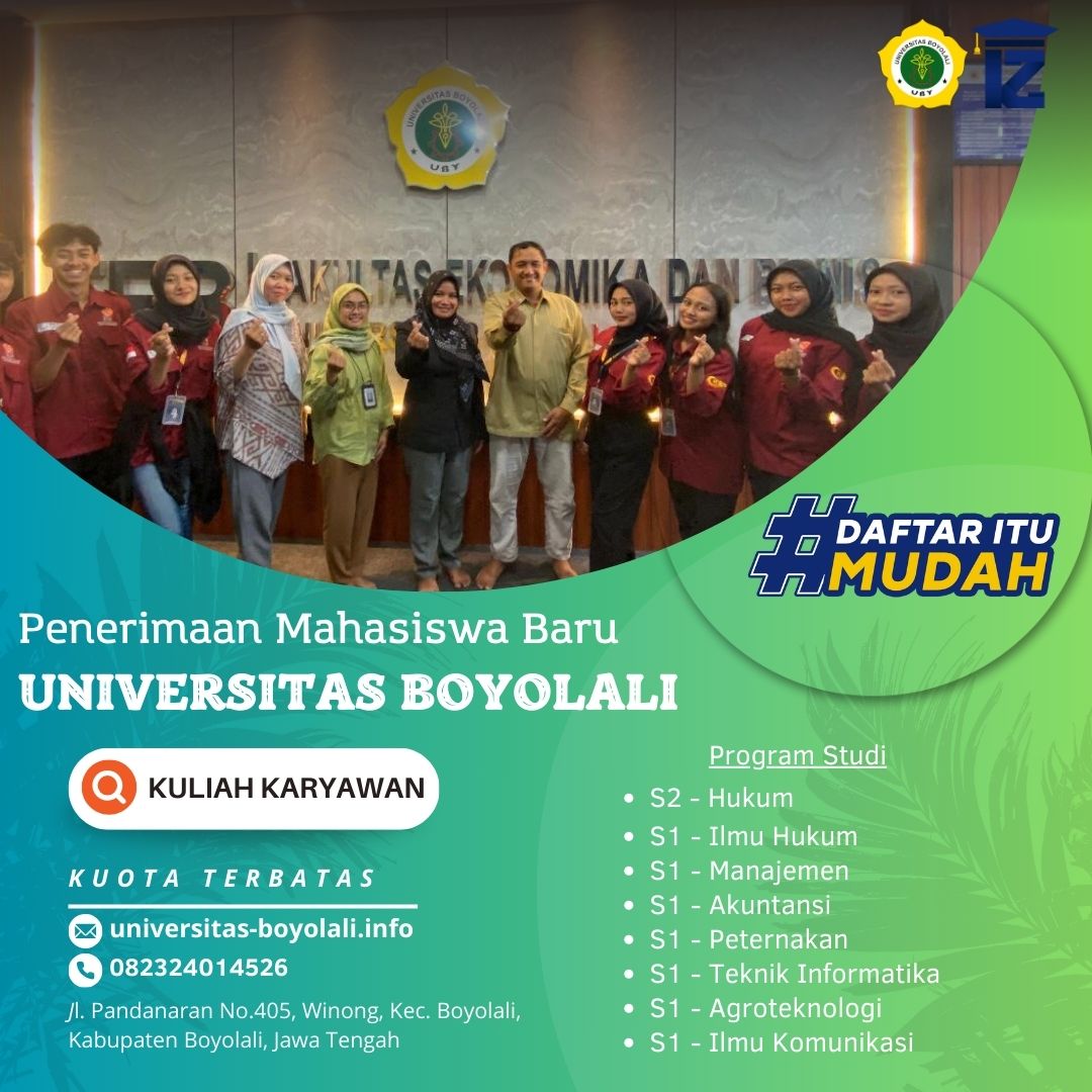 Informasi Kuliah Sambil Kerja di Universitas Boyolali