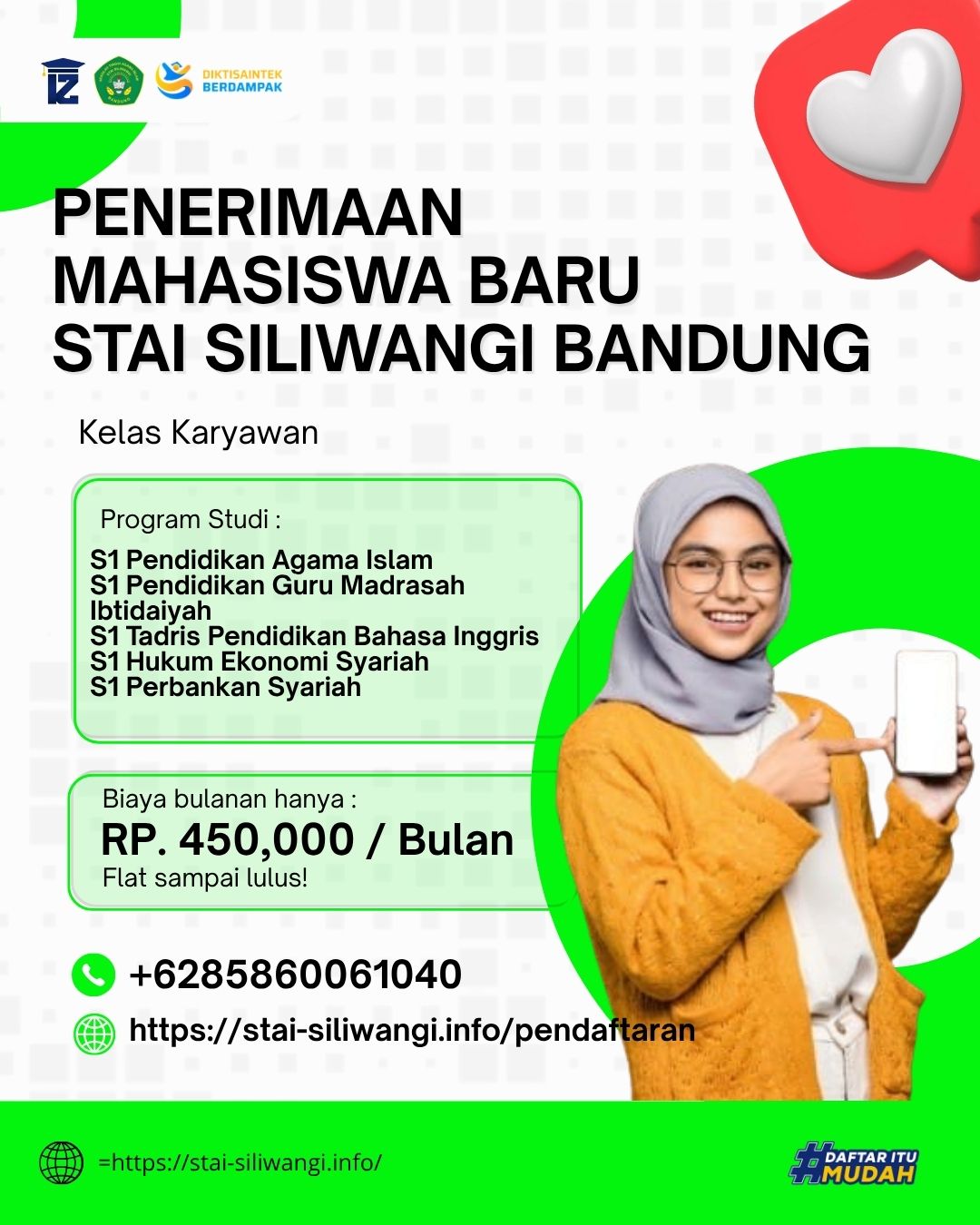 Pendaftaran Semester Ganjil 2026 STAI SILIWANGI telah dibuka