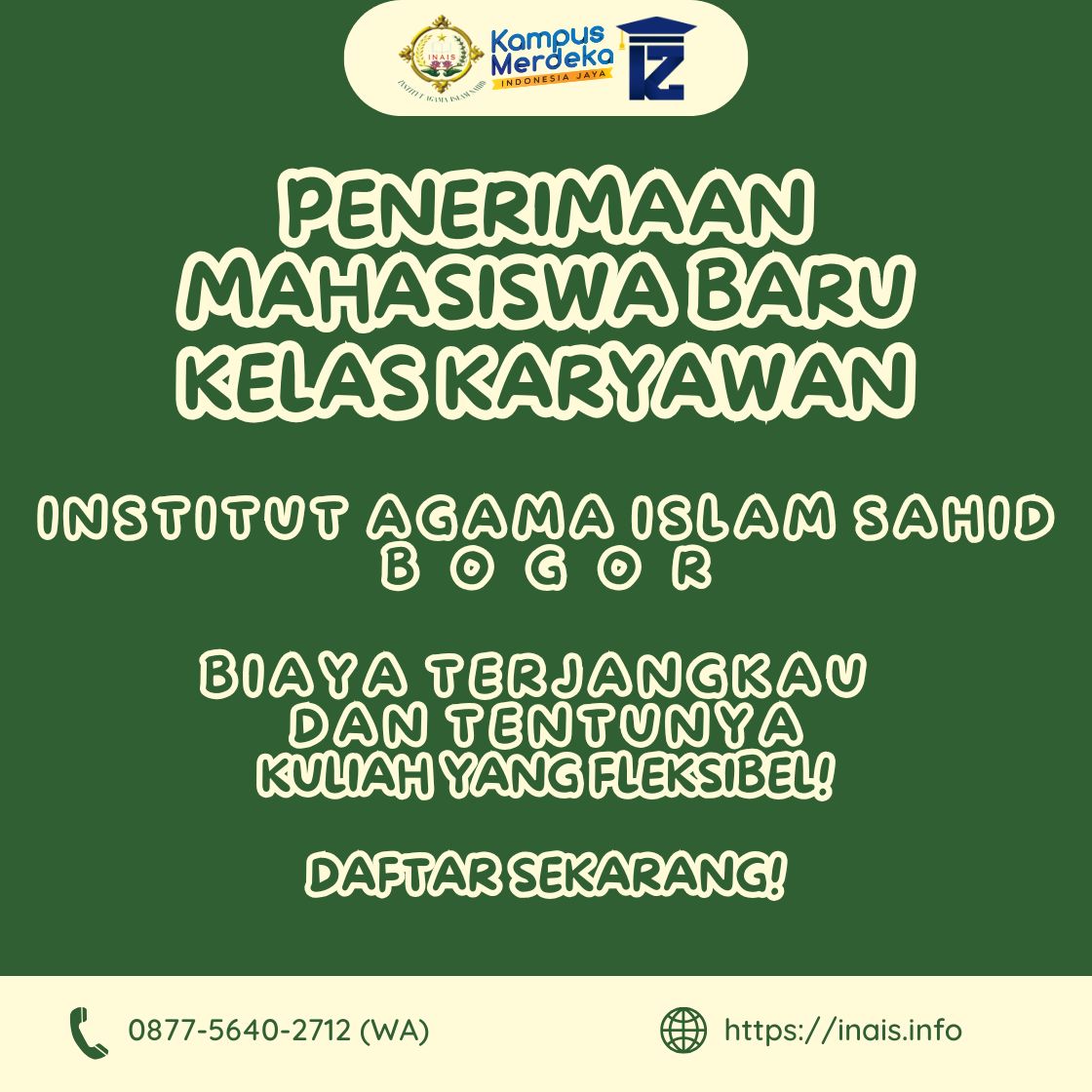Kuliah Kelas Karyawan di Bogor I Biaya Terjangkau dan Kuliah Fleksibel