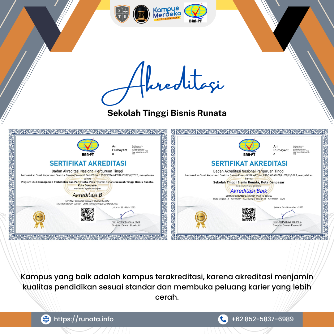 Akreditasi Kampus STB Runata