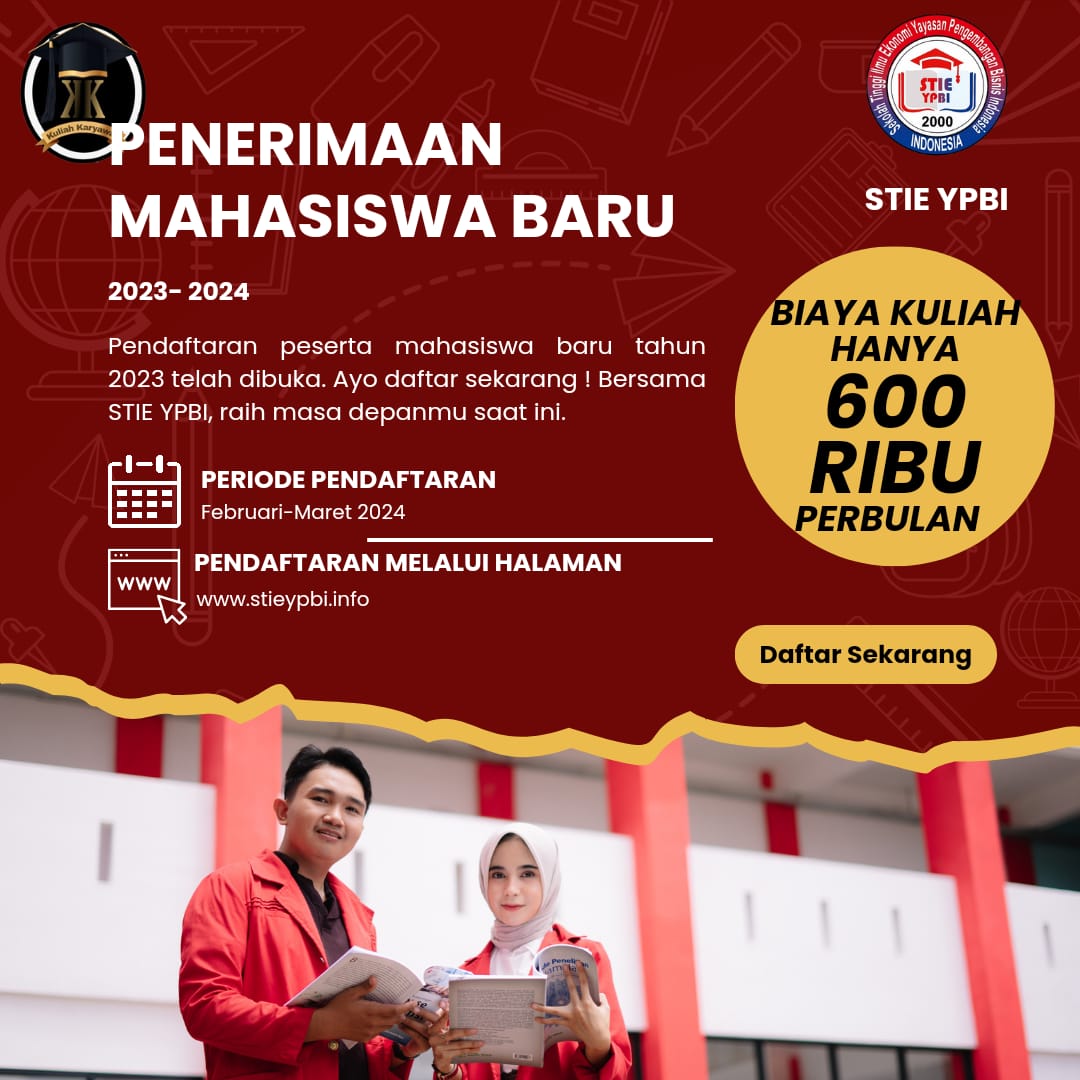 Penerimaan mahasiswa baru STIE YPBI Cianjur 2024