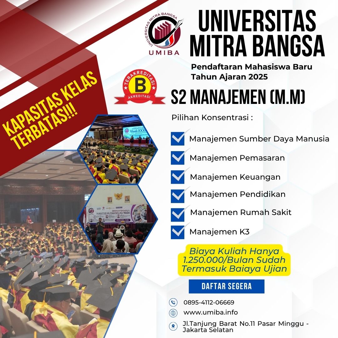 Pendaftaran S2 Manajemen UMIBA Pasar Minggu