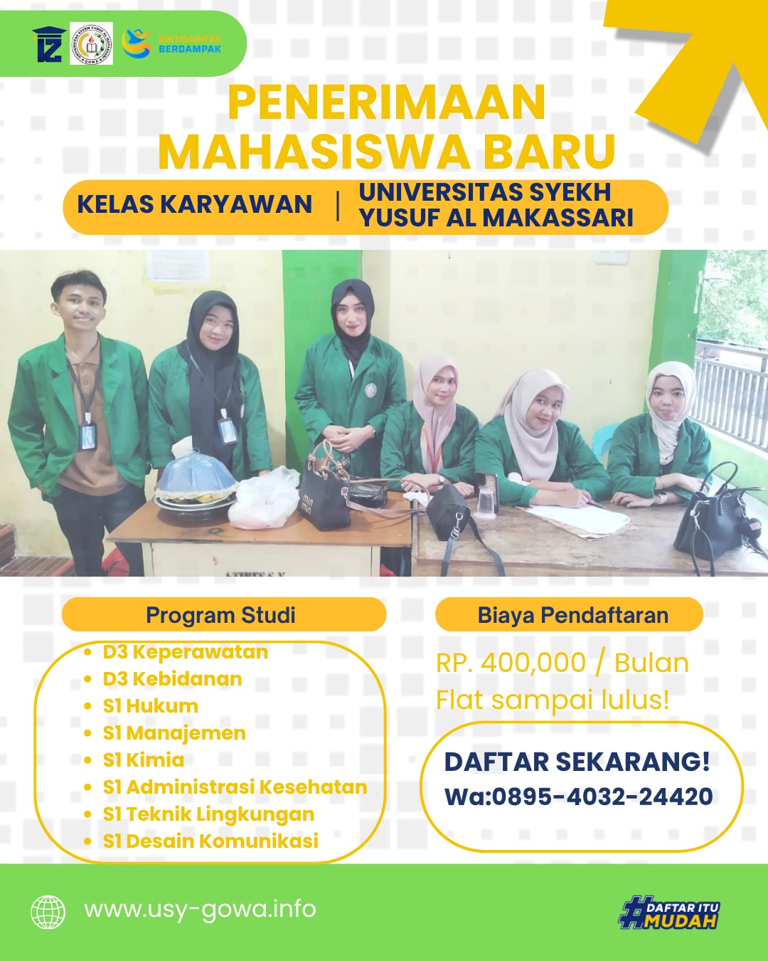 PMB 2026 Kelas Karyawan Universitas Syekh Yusuf Al Makassari