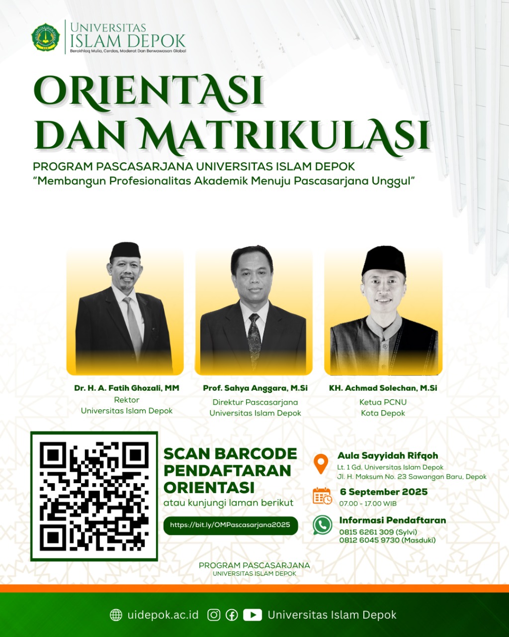 Mahasiswa Pascasarjana Universitas Islam Depok mengikuti Orientasi dan Martikulasi