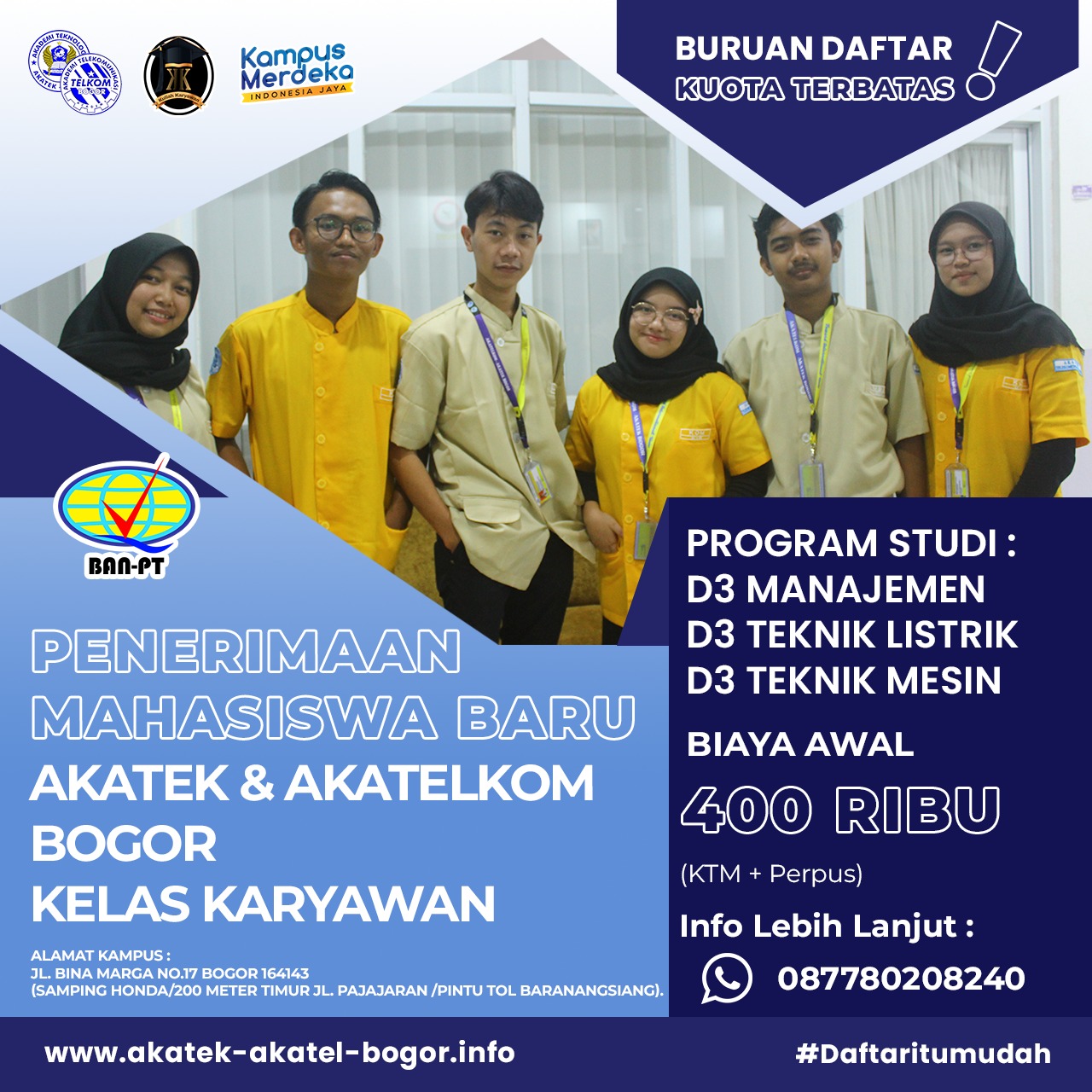 Kuliah Dengan Jam Kelas Fleksibel Di Akatek Dan Akatel Bogor