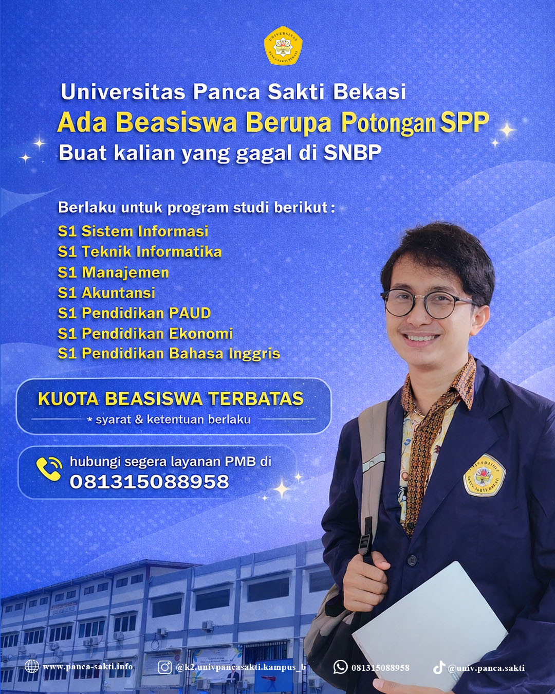 Gagal SNBP Daftar Aja di Universitas Panca Sakti Bekasi Ada Beasiswa