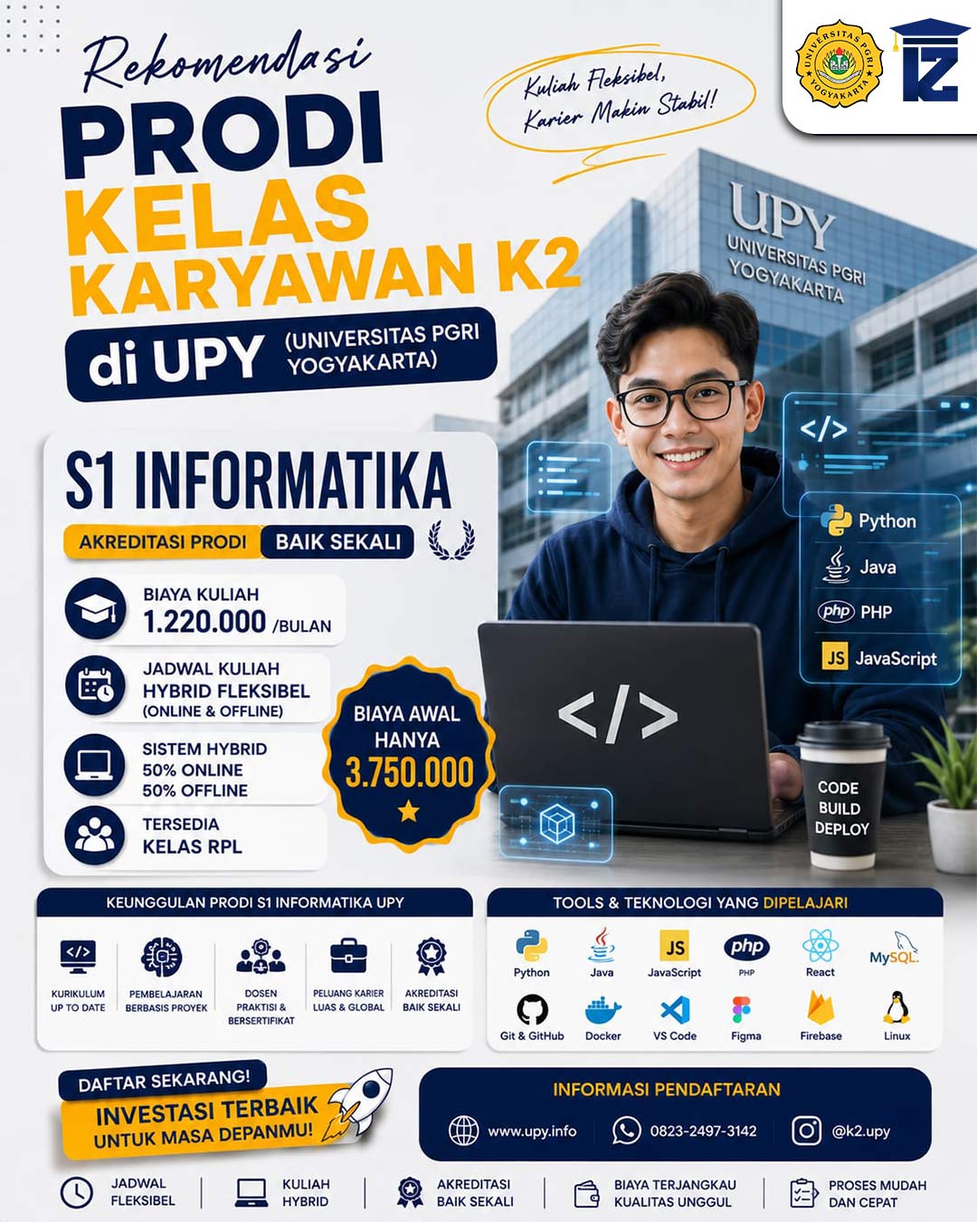 Cara Daftar Kuliah Karyawan K2 S1 Informatika di UPY