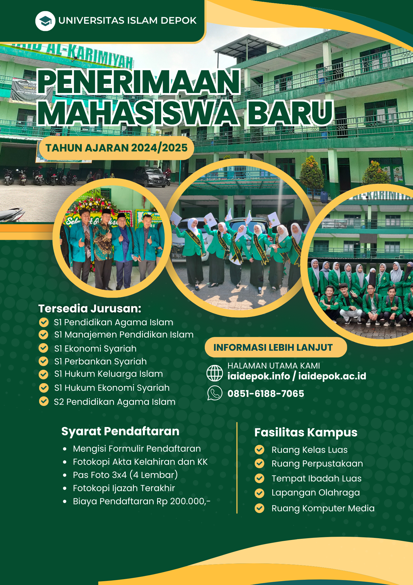 Pendaftaran Mahasiswa Kelas Karyawan Baru K2 Universitas Islam Depok 