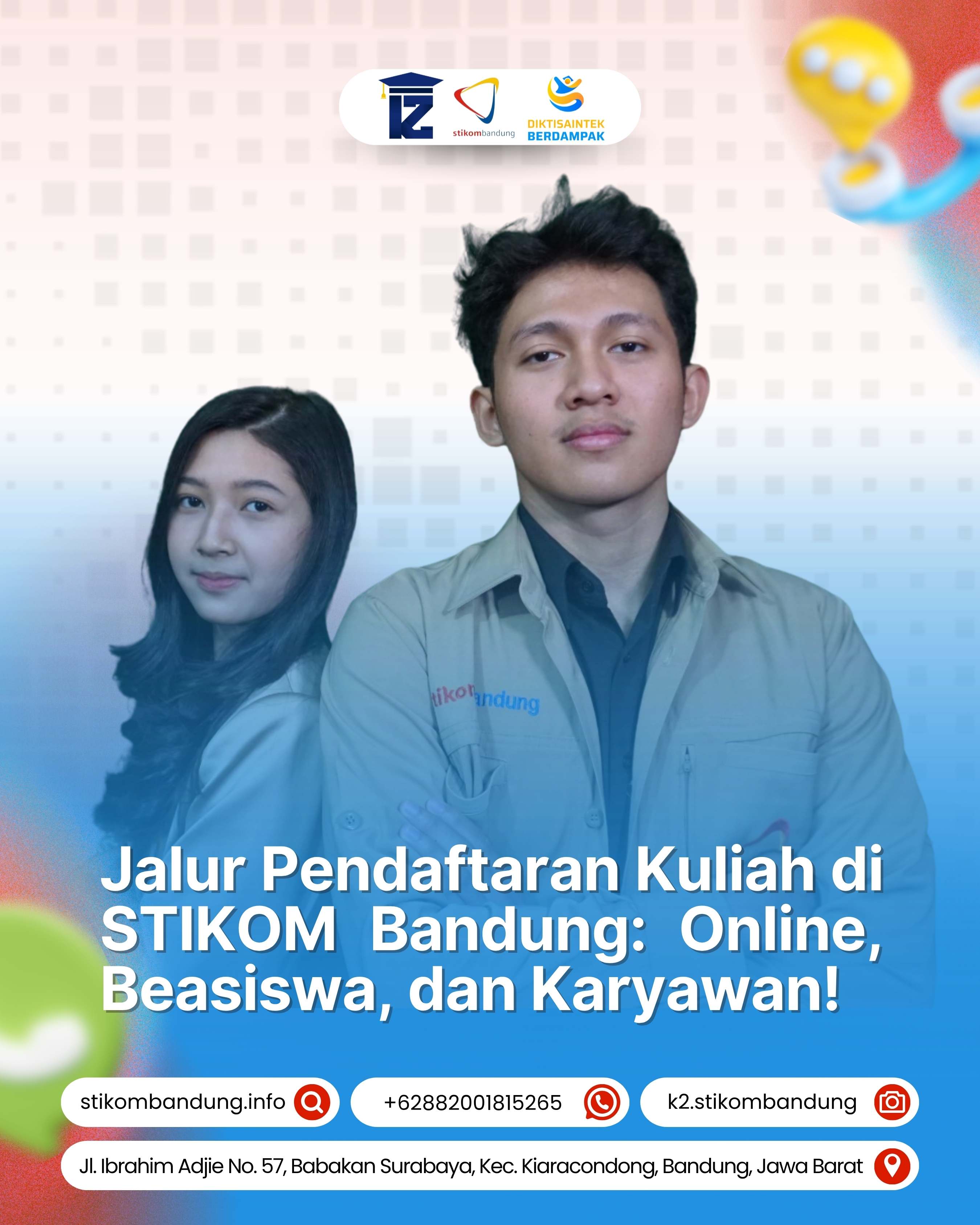 Jalur Pendaftaran Kuliah di STIKOM Bandung Online Beasiswa dan Karyawan
