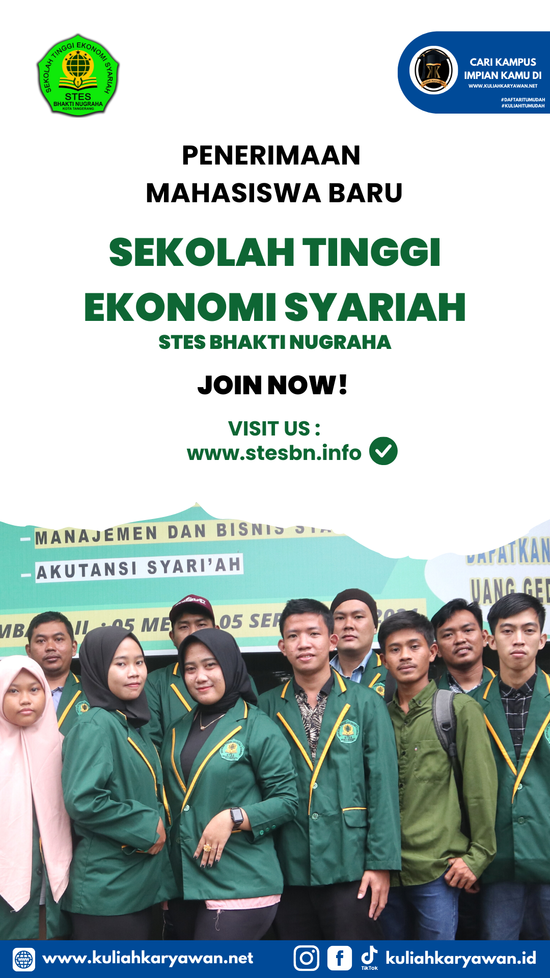 Penerimaan Mahasiswa baru Semester Genap di Kampus Wilayah Tangerang STESBN