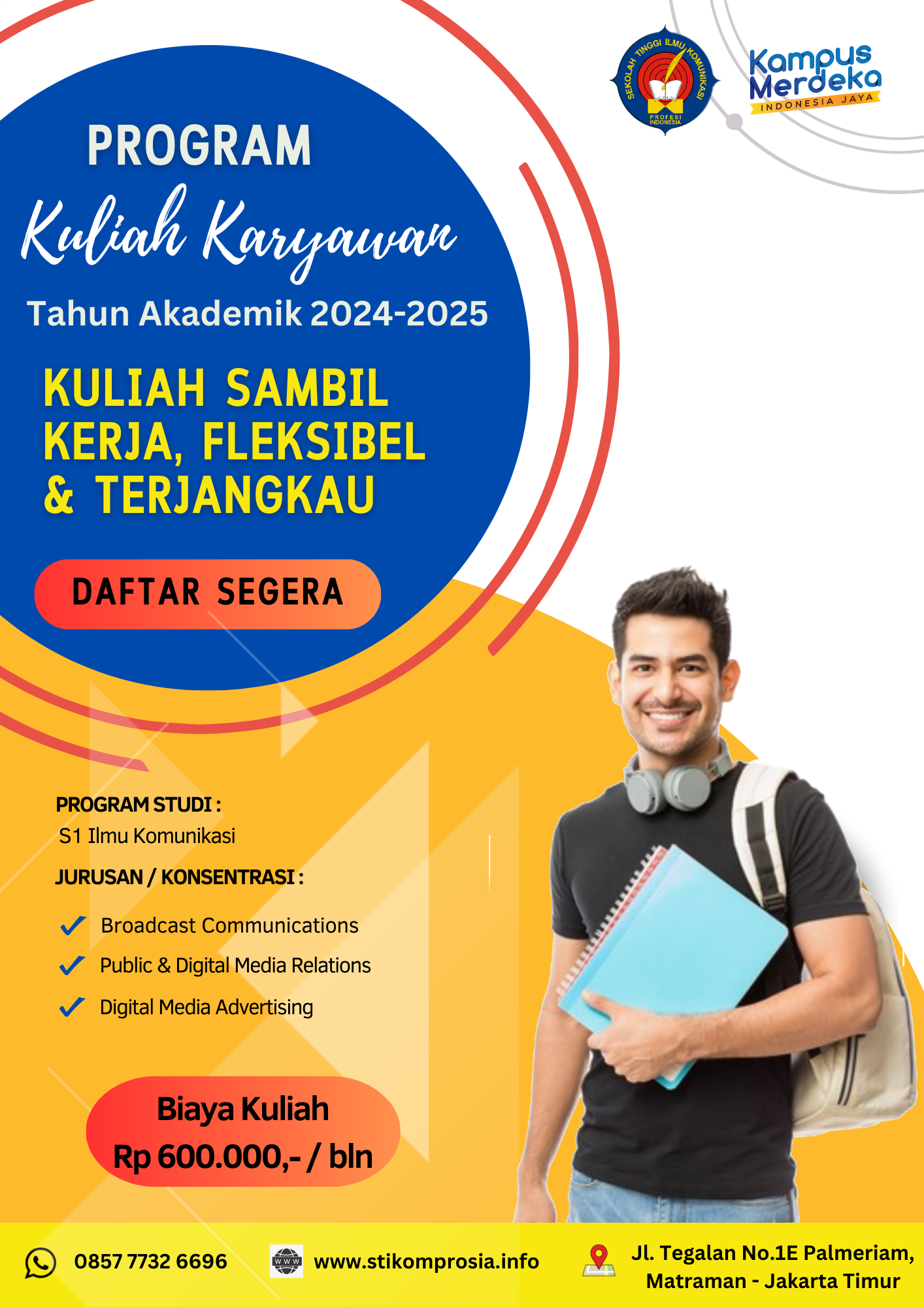 Pendaftaran Online Program Kuliah Karyawan Sekolah Tinggi Ilmu Komunikasi Profesi Indonesia Jakarta