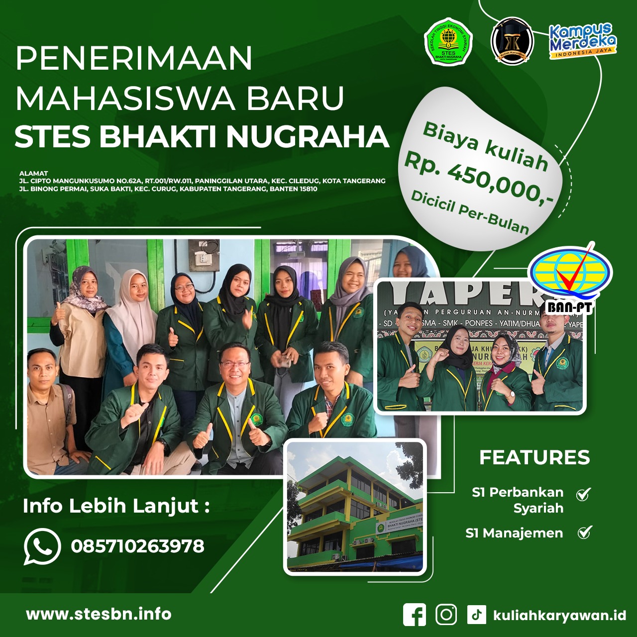 Informasi Pendaftaran Mahasiswa Baru di STES Bhakti Nugraha