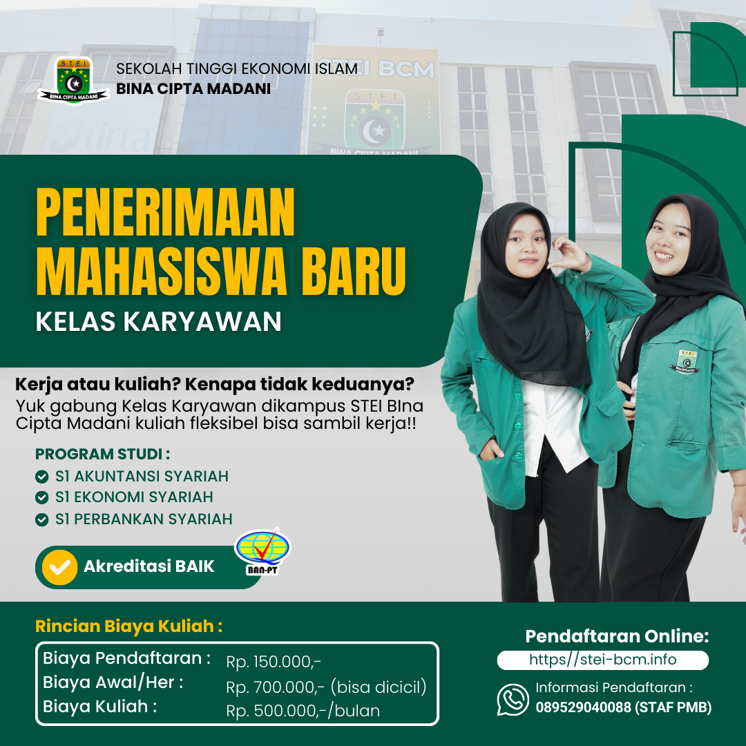 Pendaftaran Mahasiswa Baru Kelas Karyawan STEI BCM Karawang