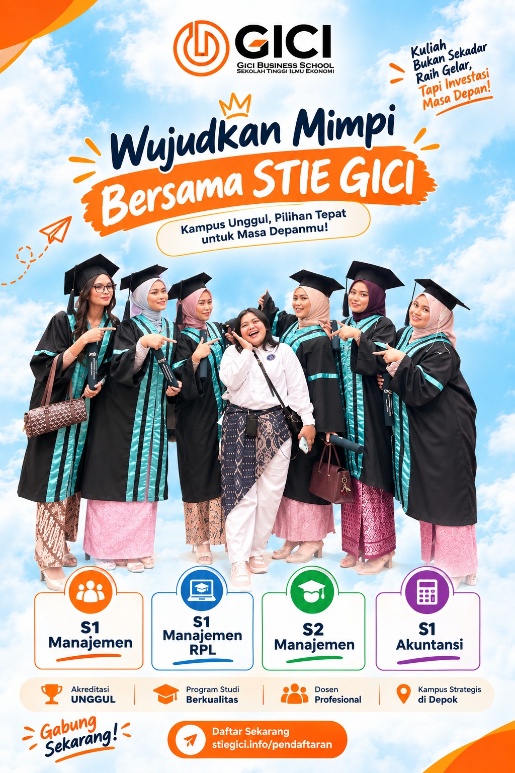 Wisuda GICI 2026 Wujudkan Mimpi dan Raih Gelar Bersama STIE GICI