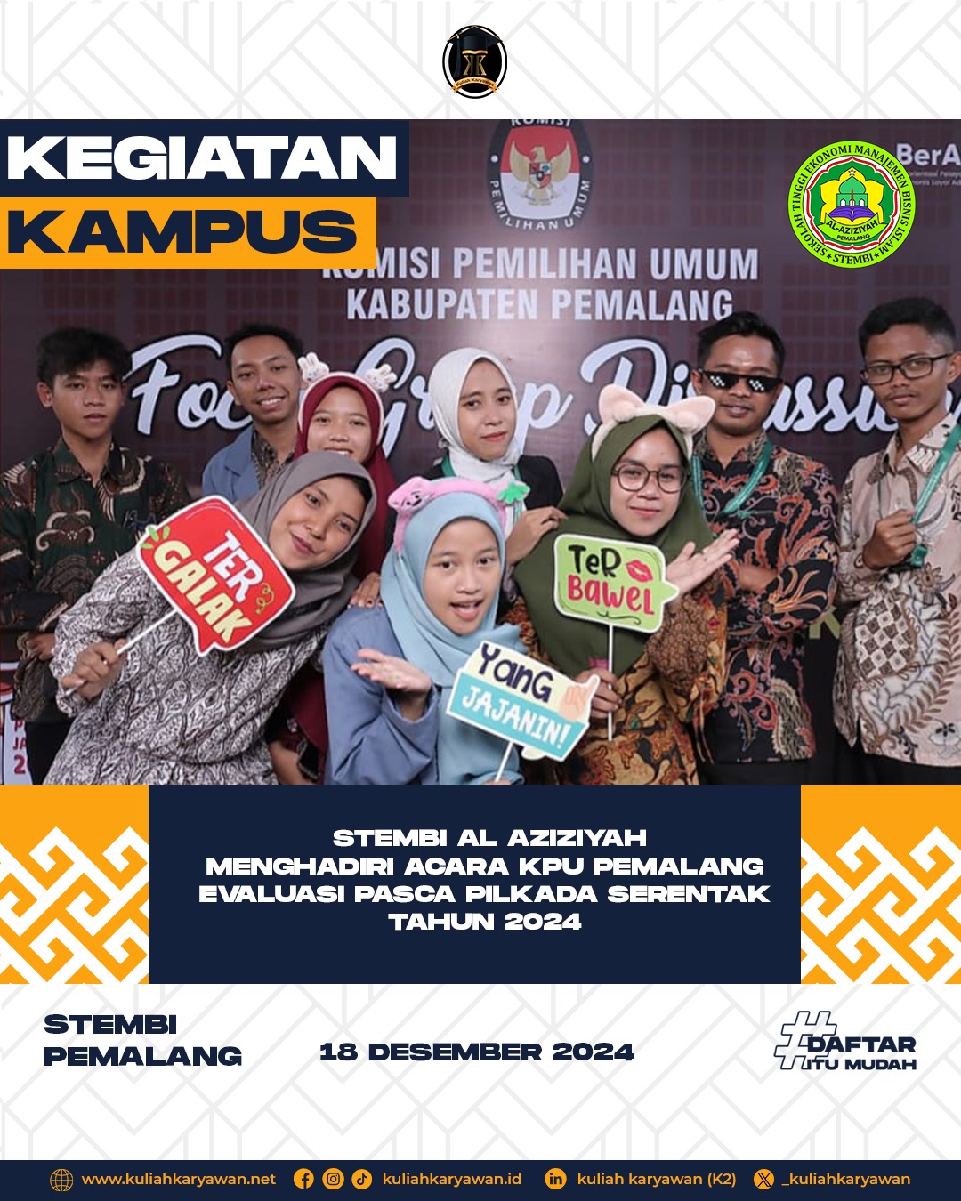 Kegiatan Mahasiswa Di Sekolah Tinggi Ekonomi Manajemen Bisnis Islam Al Aziziyah Pemalang