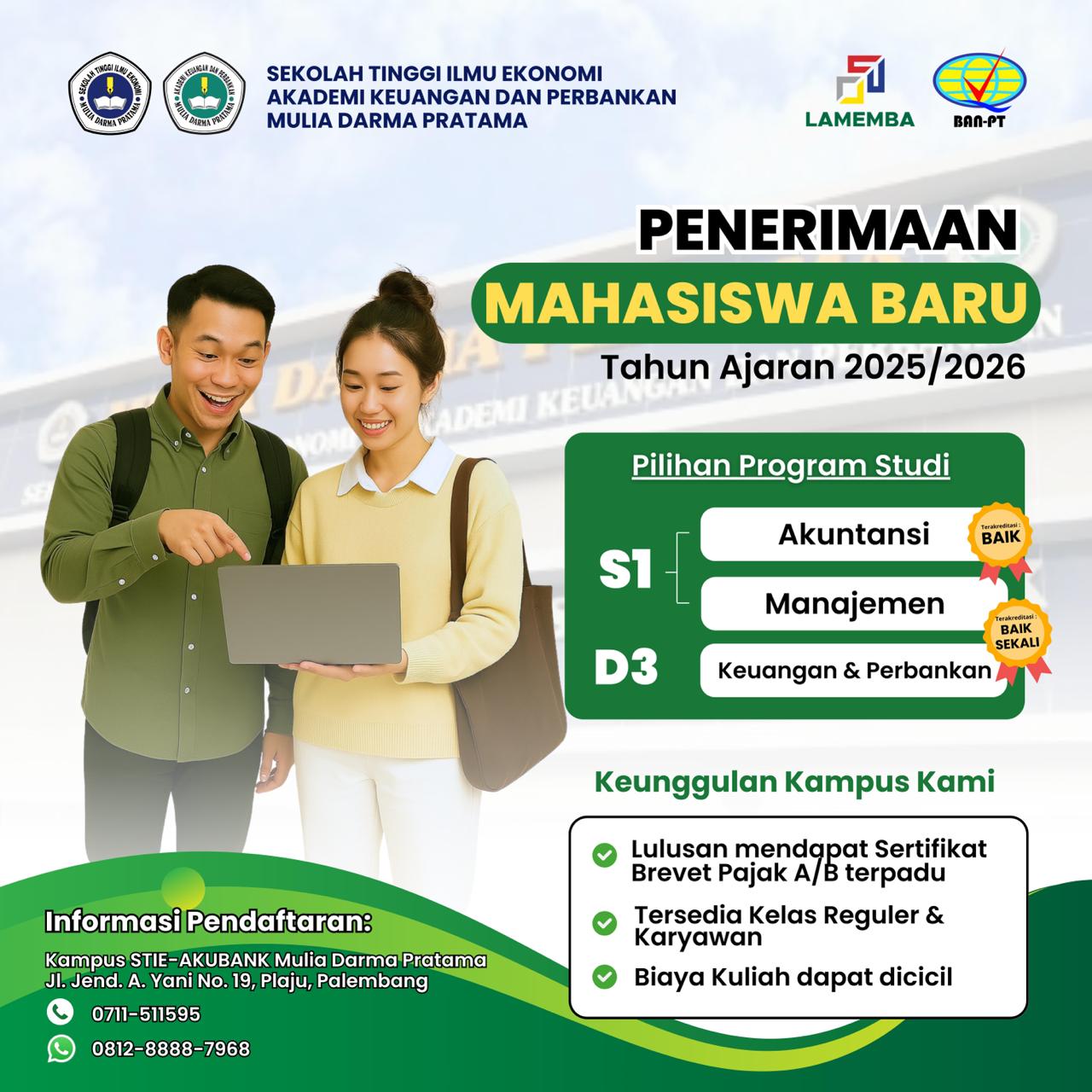Keunggulan Kuliah Karyawan Kampus STIE-AKUBANK Mulia Darma Pratama Palembang