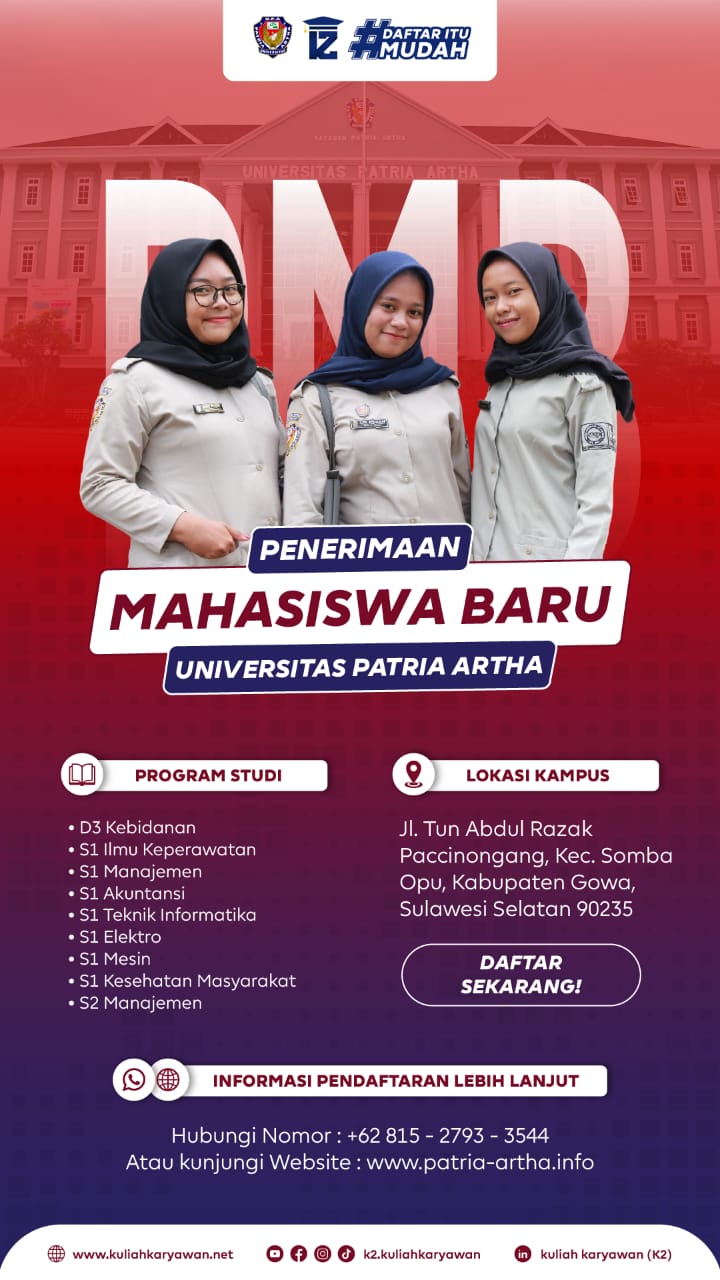 Biaya kuliah D3 Kebidanan Universitas Patria Artha