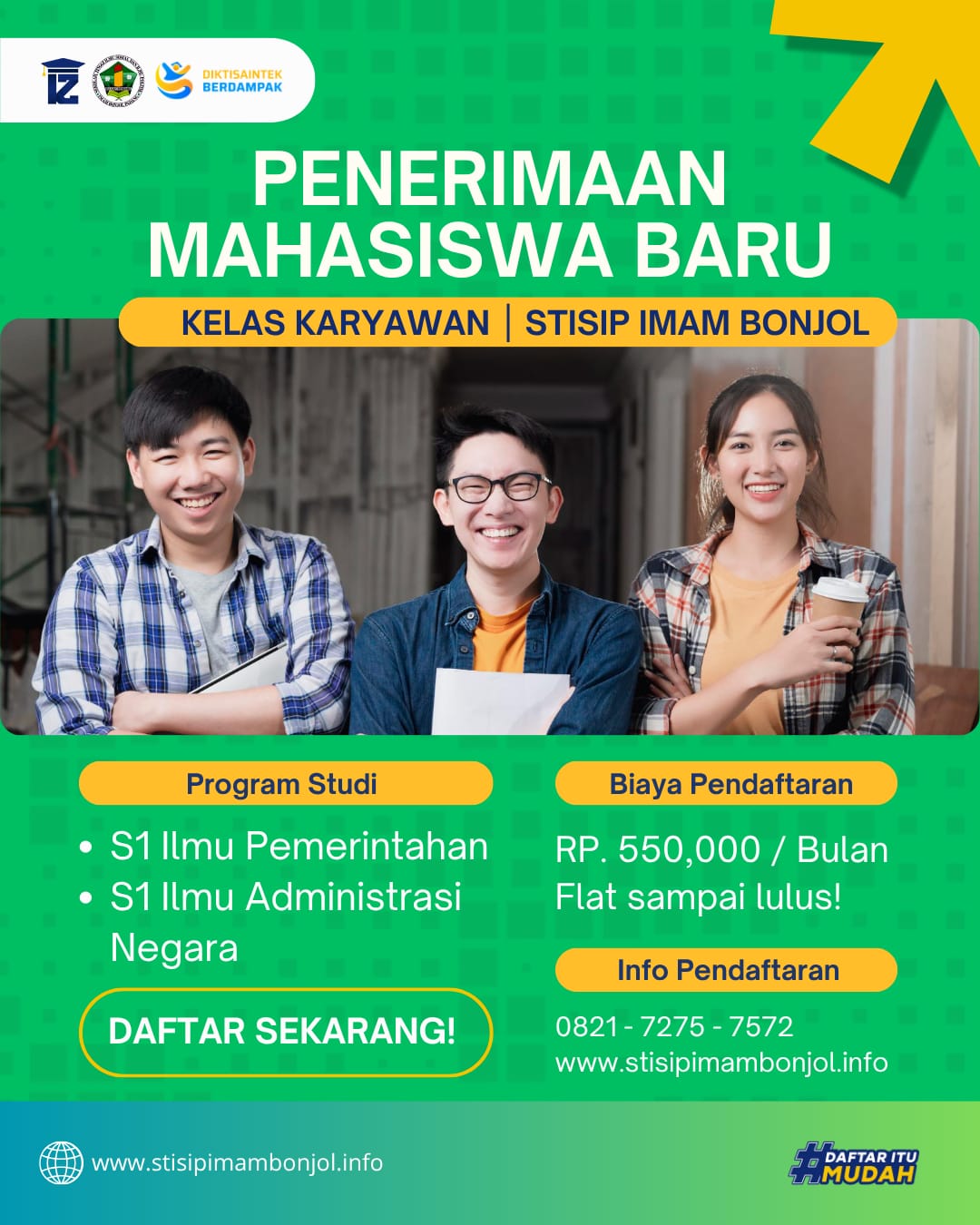 Mau Kuliah Tapi Terkendala Kerja, Kuliah Karyawan STISIP Imam Bonjol Padang Jawabannya