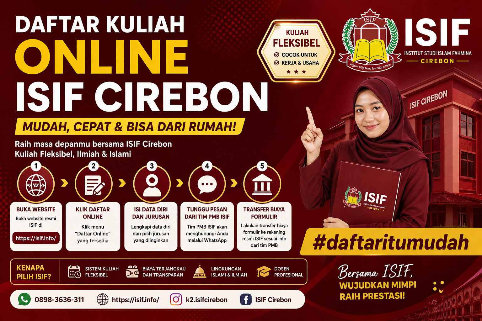 Alur Pendaftaran Online ISIF Cirebon Mudah Cepat dan Bisa dari Rumah