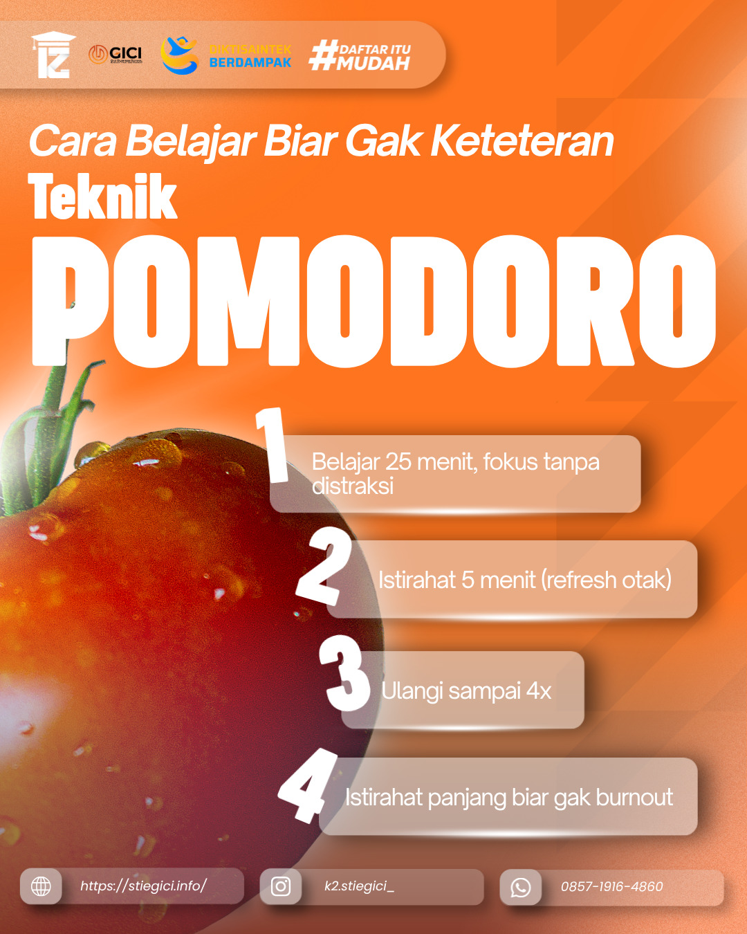Cara Belajar Biar Gak Keteteran dengan Teknik Pomodoro