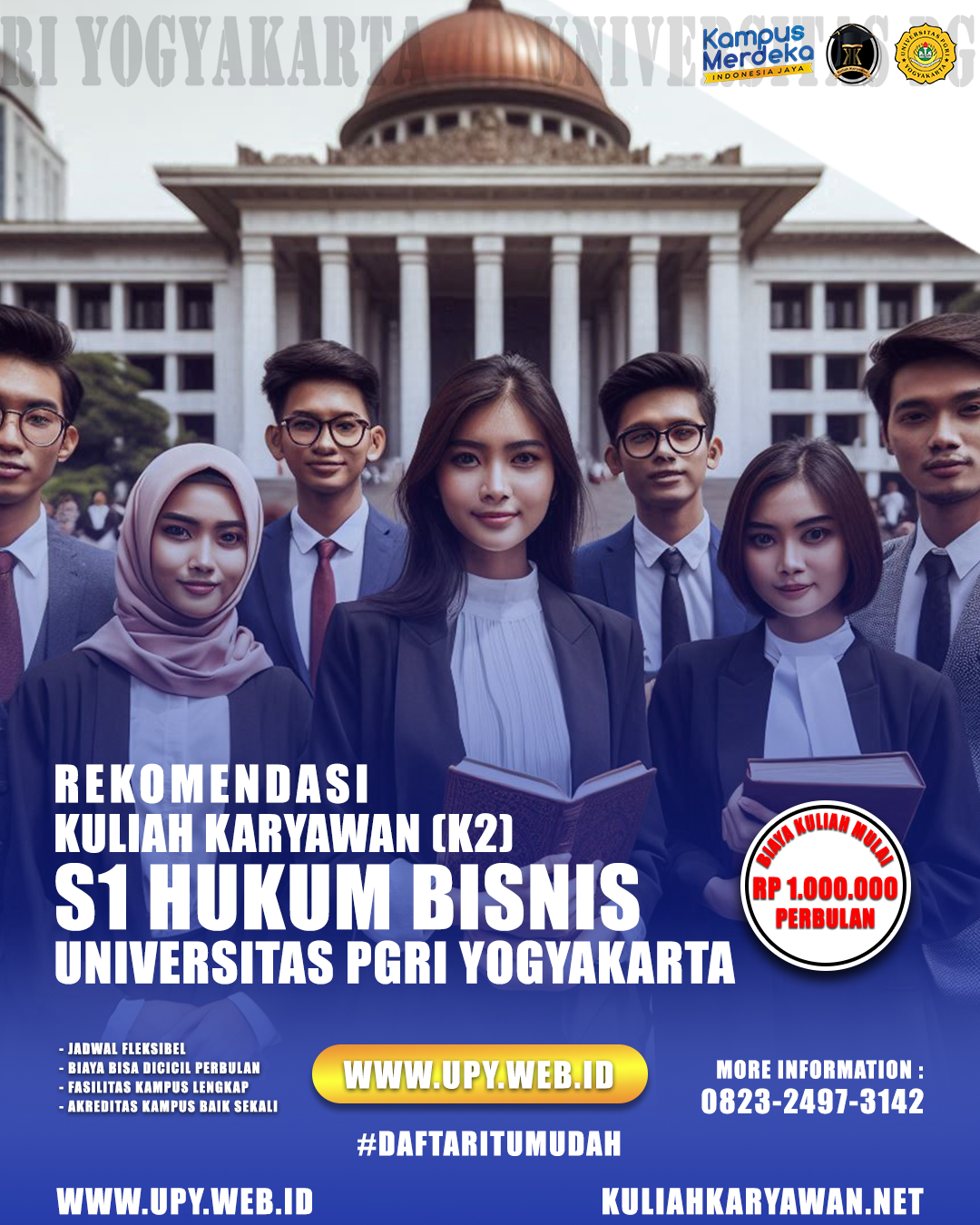 REKOMENDASI KULIAH KARYAWAN S1 HUKUM BISNIS DI UPY
