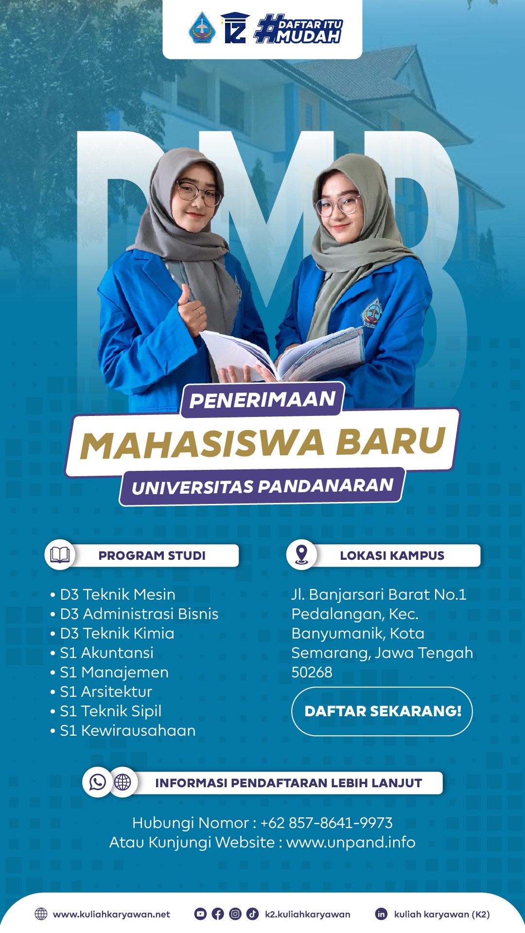 Penerimaan Mahasiswa Baru Universitas Pandanaran Semarang