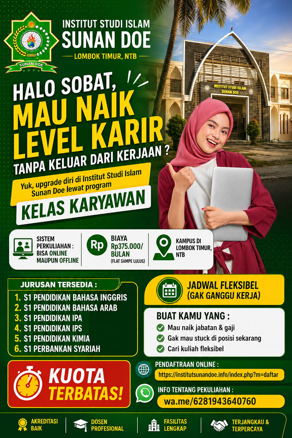 Tingkatkan Karir Tanpa Meninggalkan Pekerjaan di Institut Sunan Doe