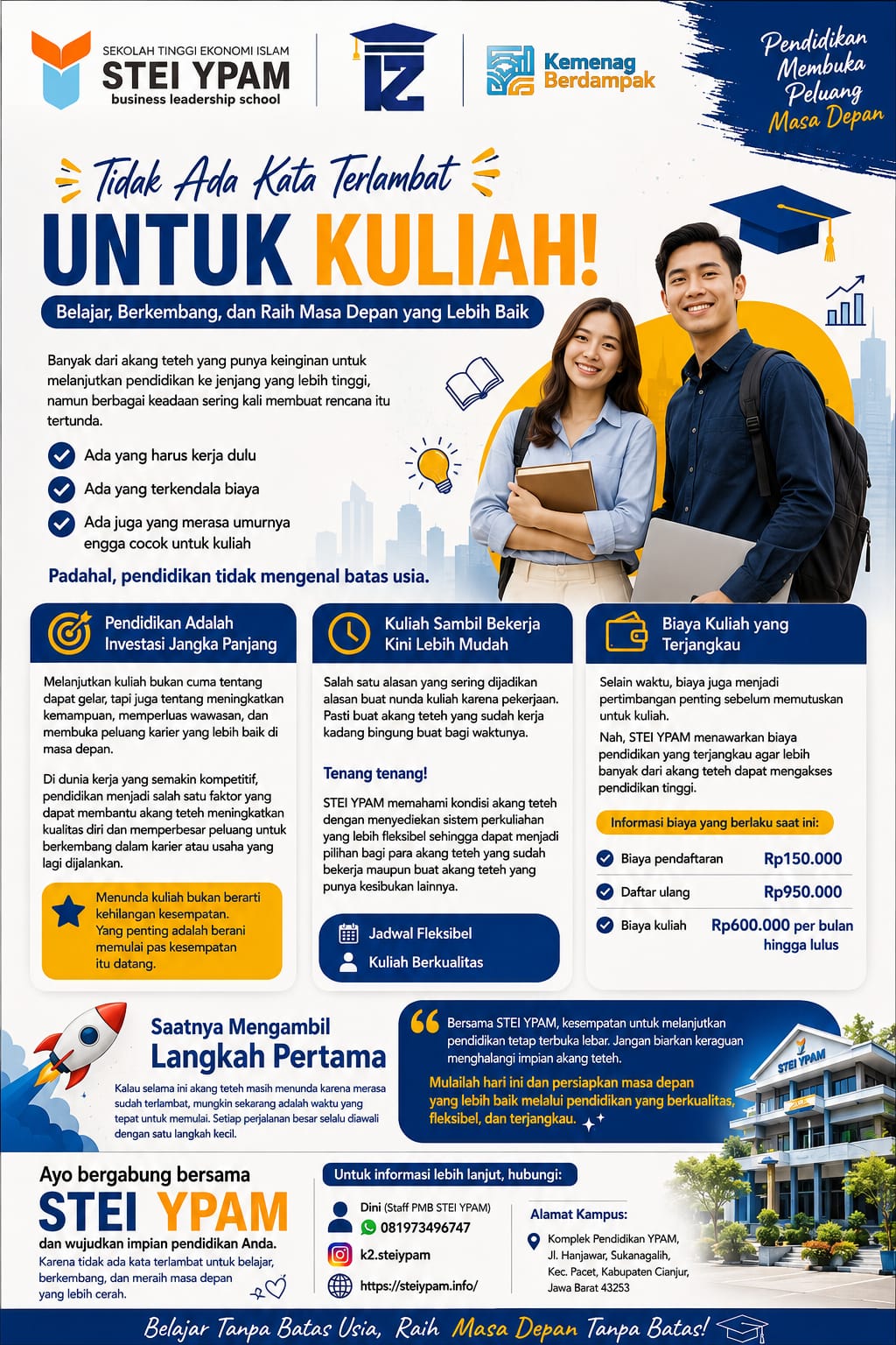 Tidak Ada Kata Terlambat untuk Melanjutkan Pendidikan Bersama STEI YPAM