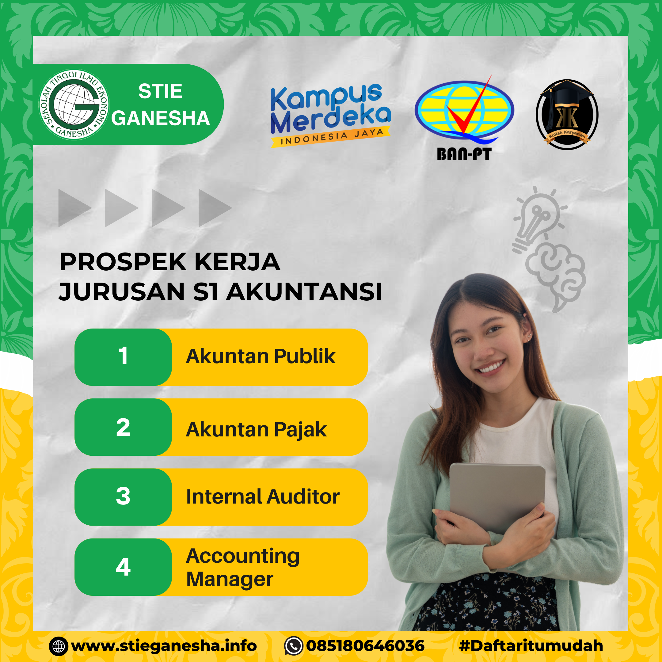 Prospek Kerja Jurusan S1 Akuntansi di STIE Ganesha