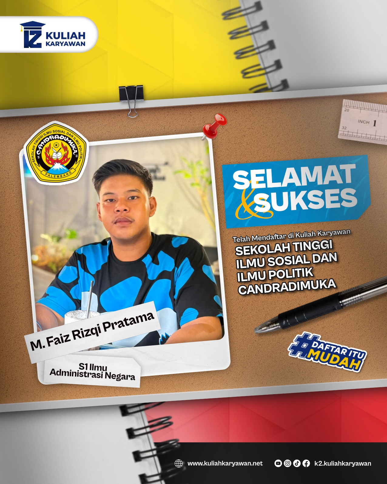 Prodi Ilmu Administrasi Negara Di Kampus STISIPOL Candradimuka Palembang