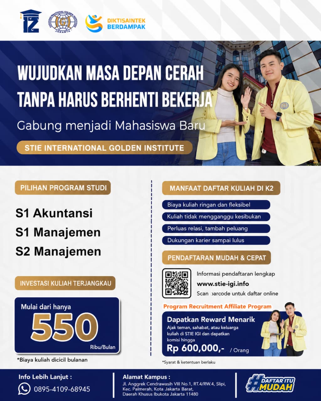 Kampus Kuliah Kelas Karyawan Jakarta STIE IGI