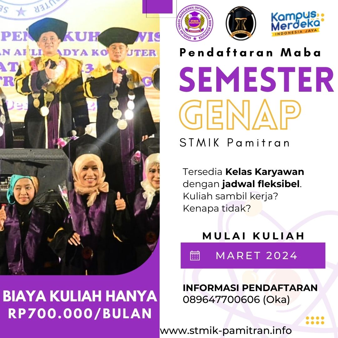 Informasi Pendaftaran Kuliah Semester Genap STMIK Pamitran