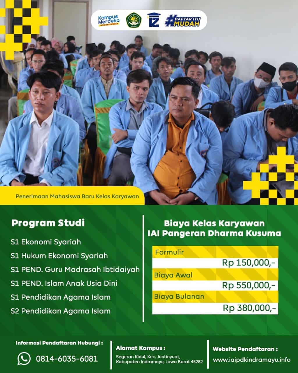 Biaya Pendaftaran IAI PDK Indramayu